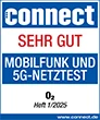 Connect Mobilfunk: Ergebnis im Connect Test Mobilfunk und 5G Netztest - sehr gut
