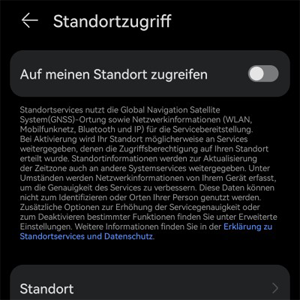 Standortzugriff aktivieren