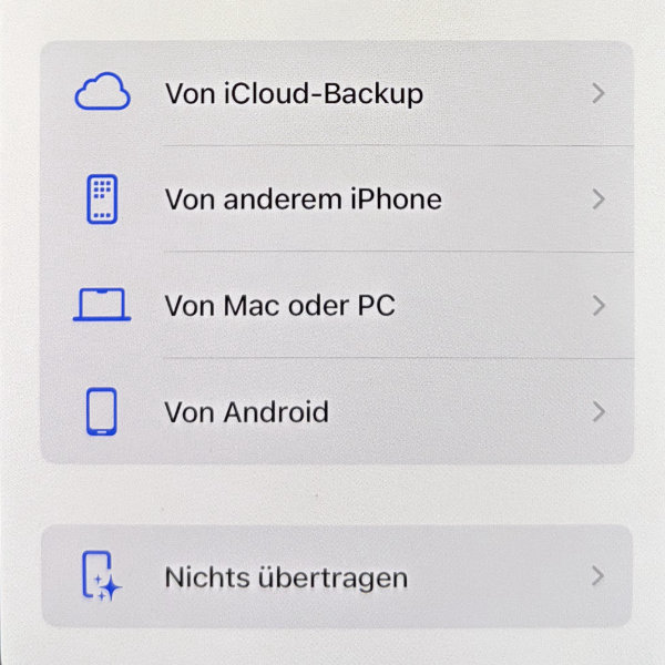 iPhone 15 manuell einrichten Schritt 2