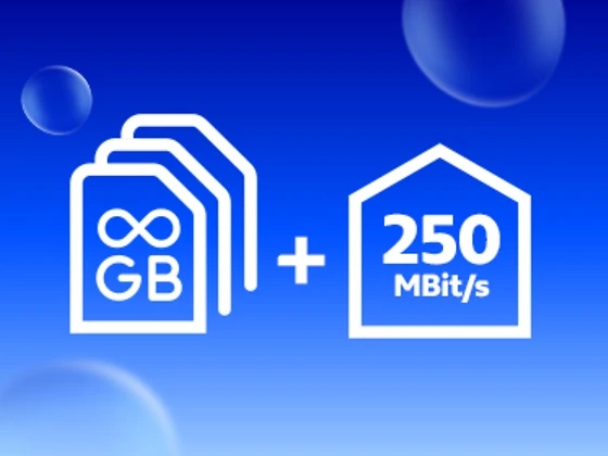  3x o2 Mobile L + Home L mit 250 MBit/s
