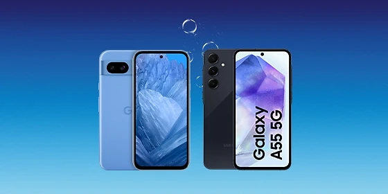  Google Pixel 8a vs. Galaxy A55
