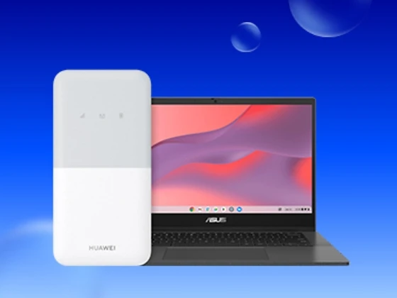  Asus Chromebook CM14 + Huawei MiFi LTE Router E5586

